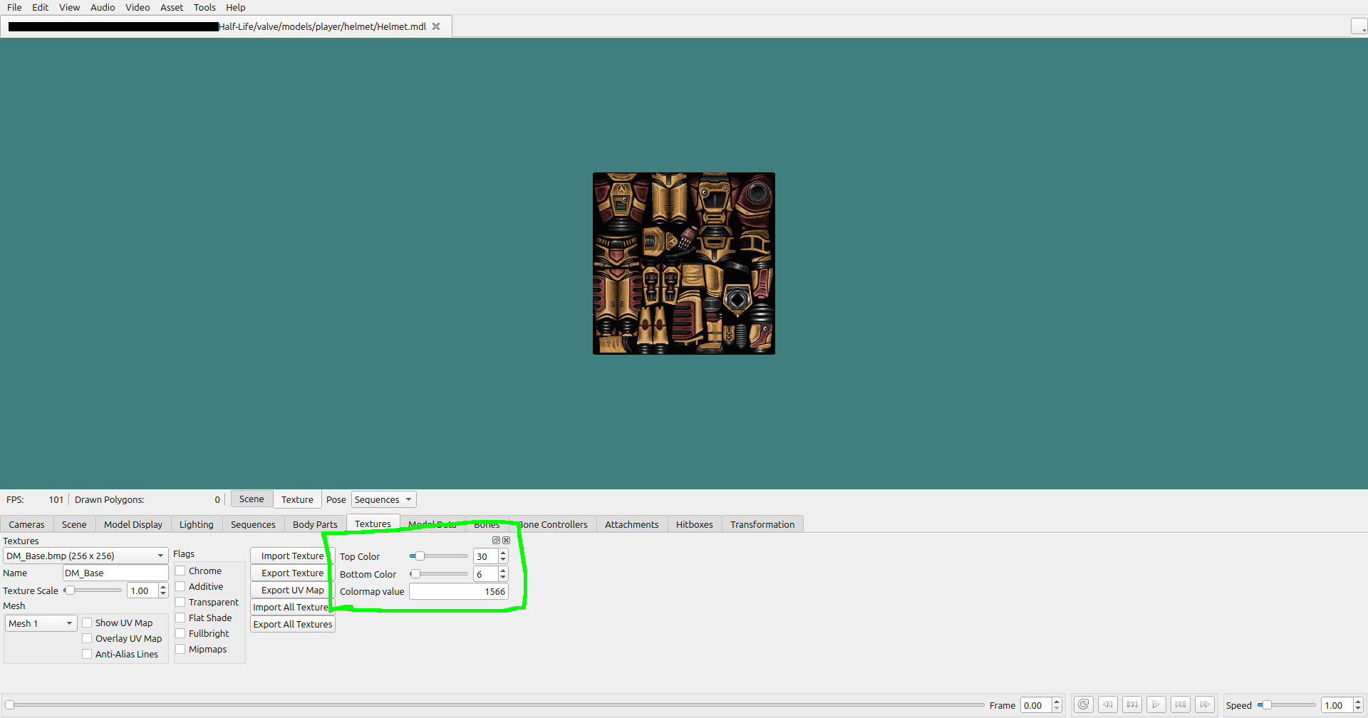 Changing colors in HLAM